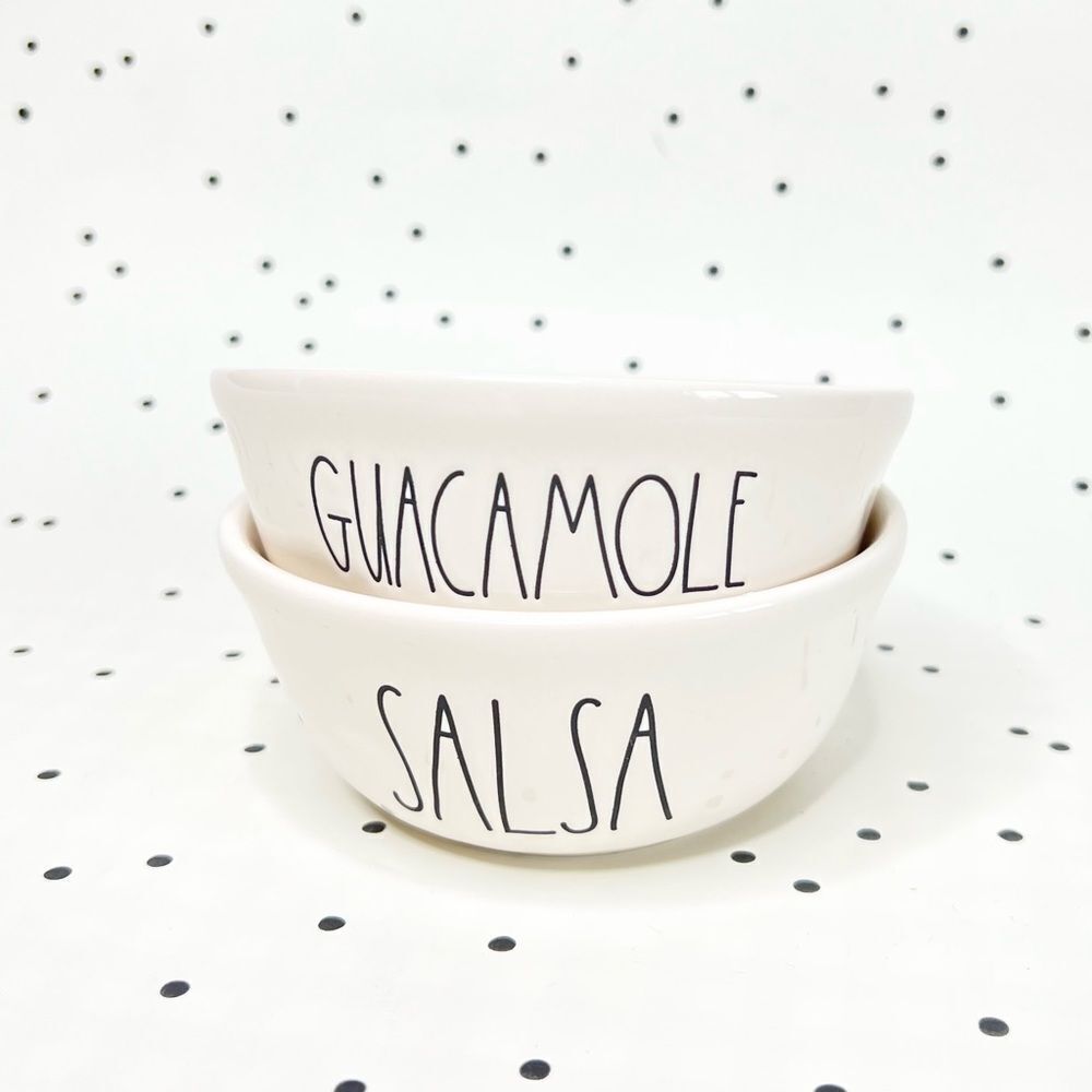 🖤 Rae Dunn 🖤 Guacamole and Salsa bowls black and white